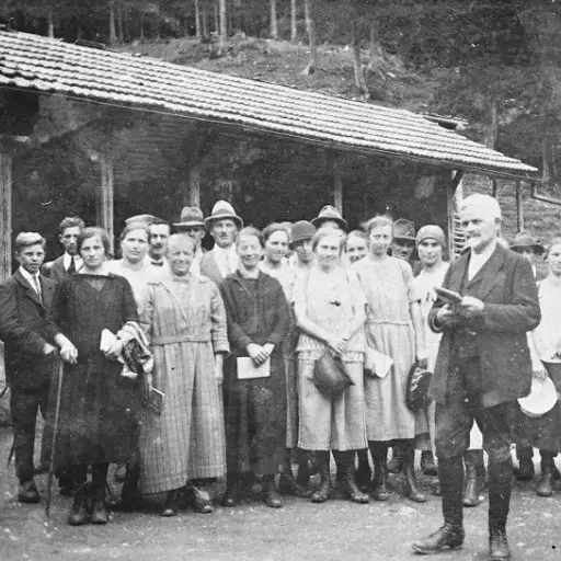 Chorreise ca. 1925 mit Pfr. Fritz König